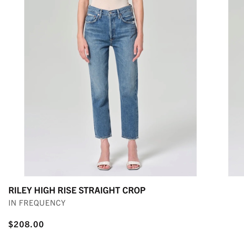 Agolde Riley High Rise Jeans in Blue